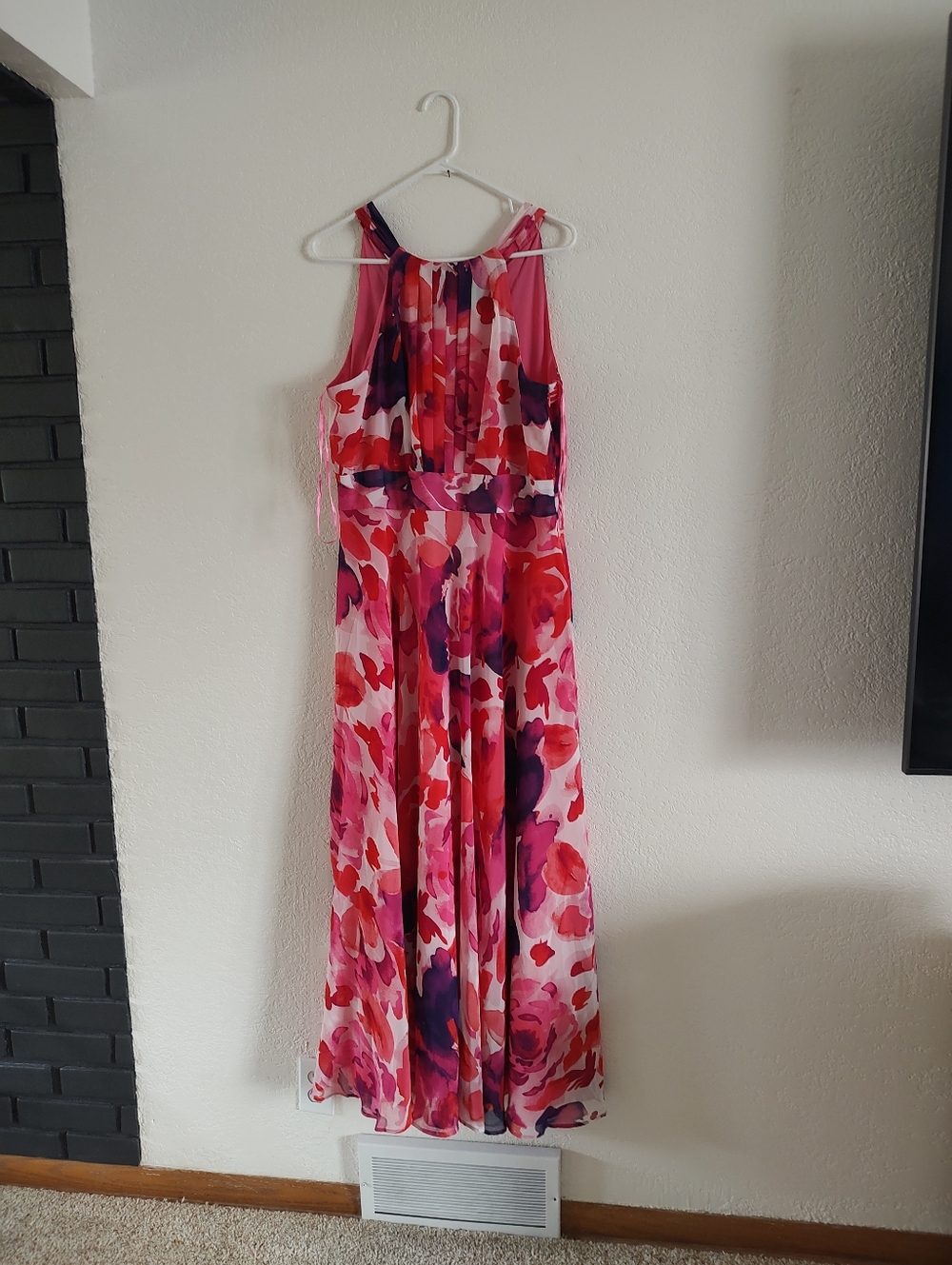 Eliza J Sleeveless Pink Floral Maxi Dress